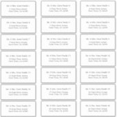 Elegant minimalistisch Adresetiket voor weddenscha Sticker (Voorkant)