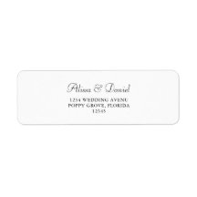 Elegant minimalistisch adreslabel