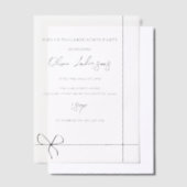 Elegant minimalistisch afstudeerfeest vellum uitnodigingen (Offset)