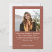 Elegant minimalistisch Afstuderen 2 foto Bedankkaart (Achterkant)