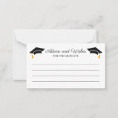Elegant minimalistisch afstuderen advies en wensen notitiekaartje (Voorkant)
