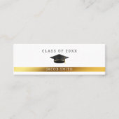 Elegant minimalistisch Afstuderen contact en netwe Contactkaartje (Voorkant)