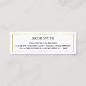 Elegant minimalistisch Afstuderen contact en netwe Contactkaartje (Achterkant)