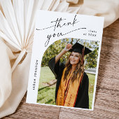 Elegant minimalistisch Afstuderen één foto Bedankkaart