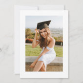 Elegant minimalistisch Afstuderen foto QR code Save The Date (Achterkant)