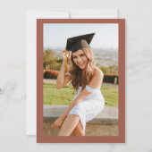 Elegant minimalistisch Afstuderen foto QR code Save The Date (Achterkant)