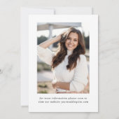 Elegant minimalistisch Afstuderen foto Save The Date (Achterkant)