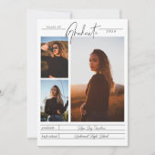 Elegant minimalistisch Afstuderen met meerdere fot Kaart (Voorkant)