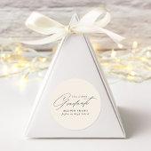 Elegant minimalistisch Afstuderen voor Script-voor Ronde Sticker