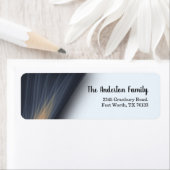 Elegant minimalistisch Alice Blue Return-adres Etiket (Insitu)