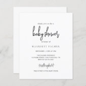 Elegant minimalistisch Baby shower (Voorkant / Achterkant)