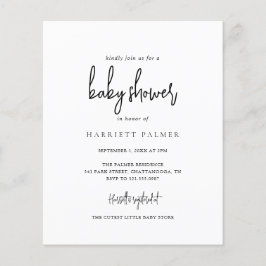Elegant minimalistisch Baby shower