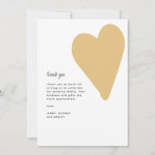 Elegant minimalistisch Baby shower met meerdere fo Bedankkaart (Achterkant)