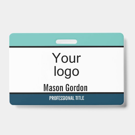 Elegant, minimalistisch badge (Voorzijde)