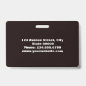 Elegant, minimalistisch badge (Achterkant)