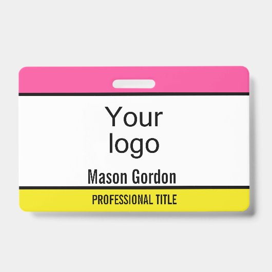 Elegant, minimalistisch badge (Voorzijde)