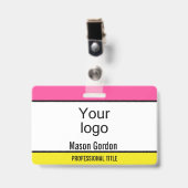 Elegant, minimalistisch badge (Voorzijde met clip)