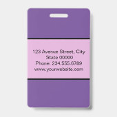 Elegant, minimalistisch badge (Achterkant)