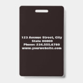 Elegant, minimalistisch badge (Achterkant)