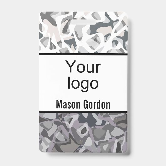Elegant, minimalistisch badge (Voorzijde)