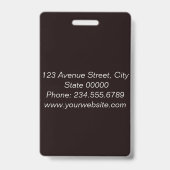 Elegant, minimalistisch badge (Achterkant)