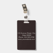 Elegant, minimalistisch badge (Achterkant met clip)