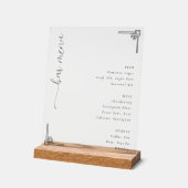 Elegant Minimalistisch Bar Menu Bord (Hoek)