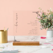 Elegant Minimalistisch Bar Menu Bord (Huwelijk)