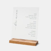 Elegant Minimalistisch Bar Menu Bord (Hoek)