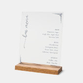 Elegant Minimalistisch Bar Menu Bord (Hoek)
