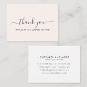 Elegant minimalistisch bedankt visitekaartje (Voorkant / Achterkant)