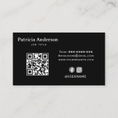 Elegant minimalistisch bedrijf Logo QR code Visitekaartje (Achterkant)