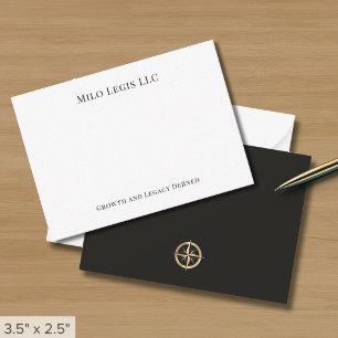 Elegant minimalistisch bedrijf notitiekaartje