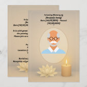 Elegant minimalistisch begrafenis Kaart ontwerp (Voorkant / Achterkant)