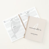 Elegant minimalistisch beige recept notitieboek (Binnen)
