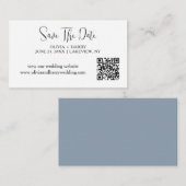 Elegant minimalistisch Bewaar de datum Kaart | QR- (Voorkant / Achterkant)