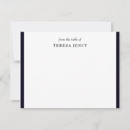 Elegant Minimalistisch Blauw Bureaublad Ontwerp Notitiekaartje
