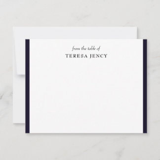 Elegant Minimalistisch Blauw Bureaublad Ontwerp Notitiekaartje