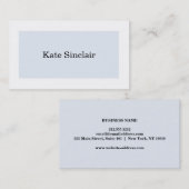 Elegant minimalistisch blauw witconsultant visitekaartje (Voorkant / Achterkant)