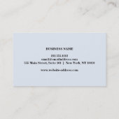 Elegant minimalistisch blauw witconsultant visitekaartje (Achterkant)