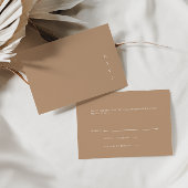 Elegant Minimalistisch Bleek Taupe RSVP-kaart RSVP Kaartje