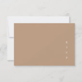 Elegant Minimalistisch Bleek Taupe RSVP-kaart RSVP Kaartje (Voorkant)