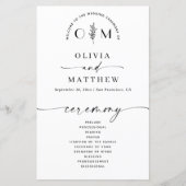 Elegant Minimalistisch Bloemen Bruiloft | Script P (Voorkant)