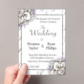 Elegant minimalistisch bloemenboeket acryl uitnodigingen (Insitu (Draagbaar))