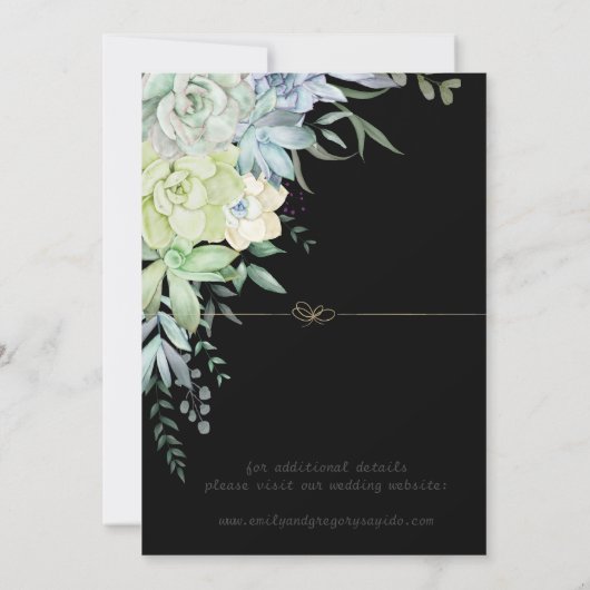 Elegant minimalistisch bloemengoud save the date (Achterkant)