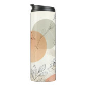 Elegant minimalistisch bloemig zacht pastelontwerp thermosbeker (Geroteerd rechts)
