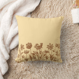 Elegant minimalistisch bloemontwerp met monogram kussen