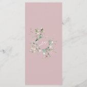 Elegant Minimalistisch Blush Pink Flat Menu. Menu (Achterkant)