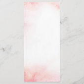 Elegant minimalistisch blush roze bloemig Baby sho Menu (Achterkant)