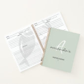 Elegant minimalistisch Bord groen recept Notitieboek (Binnen)